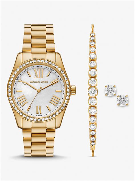 michael kors mk8609|lexington pavé gold tone watch.